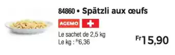 Thiriet Spätzli aux oeufs offre