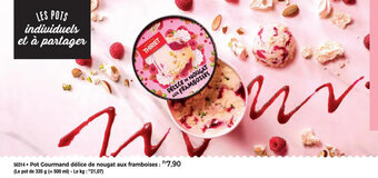 Pot Gourmand délice de nougat aux framboises