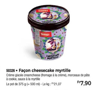 Thiriet Façon cheesecake myrtille offre