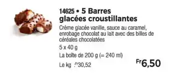 Thiriet 5 Barres glacées croustillantes offre