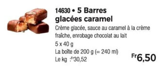 Thiriet 5 Barres glacées caramel offre