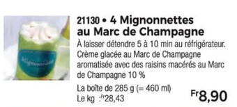 Thiriet 4 Mignonnettes au Marc de Champagne offre