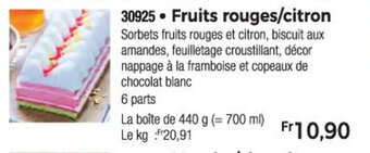 Thiriet Fruits rouges/citron offre