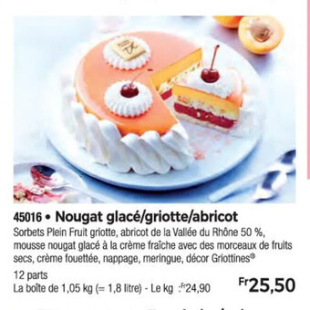 Thiriet Nougat glacé/griotte/abricot offre