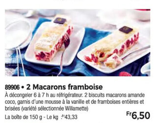 Thiriet 2 Macarons framboise offre