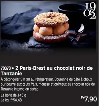 Thiriet 2 Paris-Brest au chocolat noir de Tanzanie offre