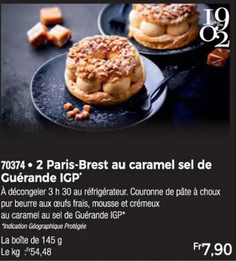 Thiriet 2 Paris-Brest au caramel sel de Guérande IGP offre