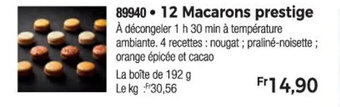 Thiriet 12 Macarons prestige offre