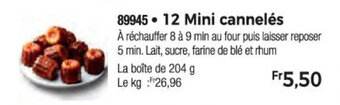Thiriet 12 Mini cannelés offre