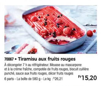 Thiriet Tiramisu aux fruits rouges offre