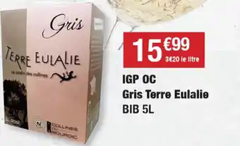 Cora x Carrefour IGP OC Gris Terre Eulalie BIB 5L offre