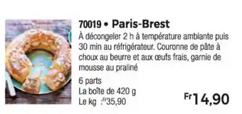 Thiriet 70019 Paris-Brest offre