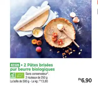 Thiriet 82328 2 Pâtes brisées pur beurre biologiques offre