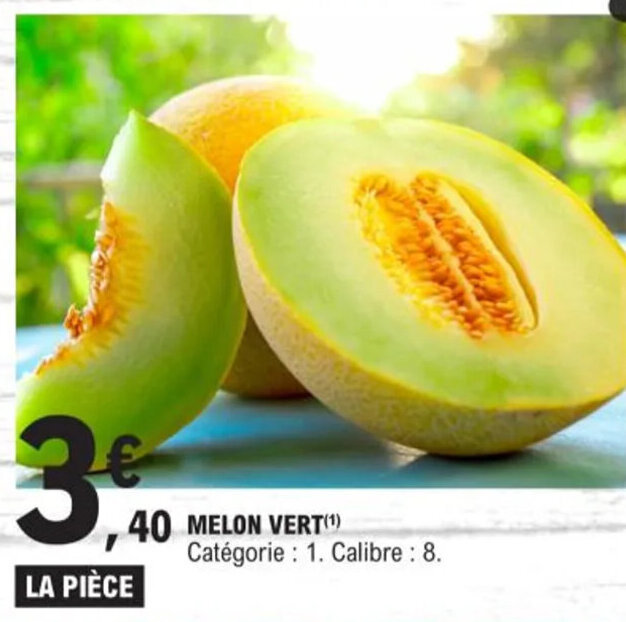 Promo MELON VERT(¹) chez E.Leclerc