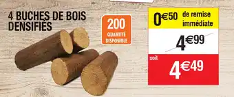 Cora x Carrefour 4 BUCHES DE BOIS DENSIFIES offre