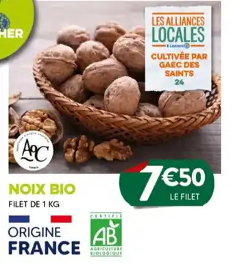 E.Leclerc NOIX BIO FILET DE 1 KG offre
