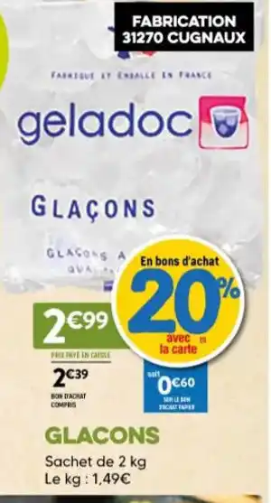 GLACONS Sachet de 2 kg
