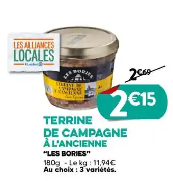 E.Leclerc TERRINE DE CAMPAGNE À L'ANCIENNE "LES BORIES" offre