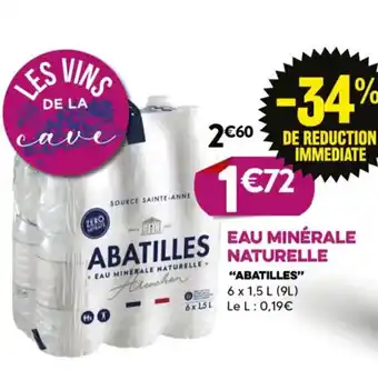 E.Leclerc EAU MINERALE NATURELLE. "ABATILLES" offre