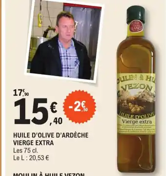 E.Leclerc HUILE D'OLIVE D'ARDÈCHE VIERGE EXTRA offre