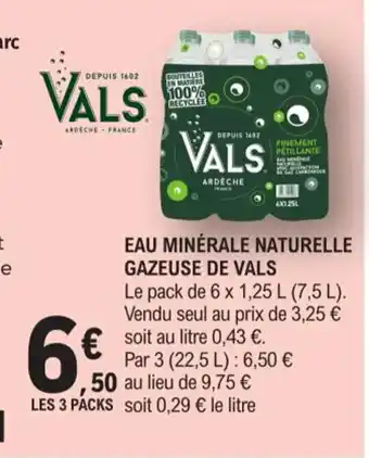 E.Leclerc EAU MINÉRALE NATURELLE GAZEUSE DE VALS offre