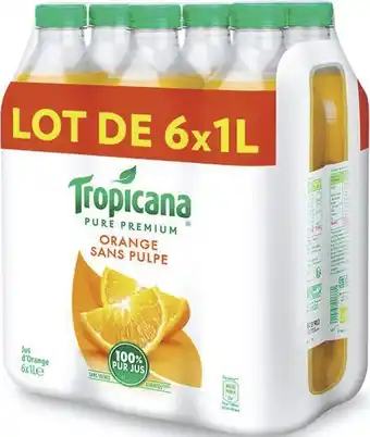 Géant Casino TROPICANA Pure Premium Orange sans pulpe offre