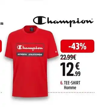 Intersport Champion 6.TEE-SHIRT Homme offre