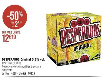 Casino Supermarchés Desperados desperados original 5,9% vol. offre