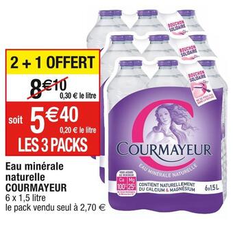 Cora x Carrefour Courmayeur eau minérale naturelle offre