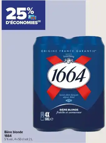 Carrefour Proximité 1664 bière blonde offre
