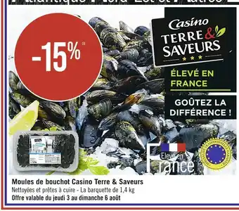 Casino Supermarchés Casino terre & saveurs moules de bouchot offre