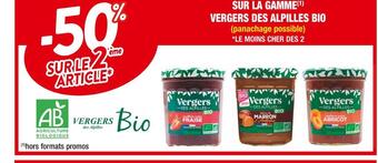 Cora x Carrefour Vergers des alpilles -50% sur le 2ème article sur la gamme vergers des alpilles bio offre