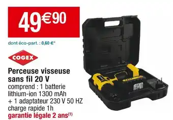 Cora x Carrefour Cogex perceuse visseuse sans fil 20 v offre