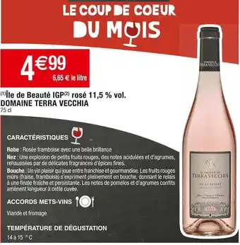 Cora x Carrefour Domaine terra vecchia île de beauté igp rosé 11,5 % vol. offre