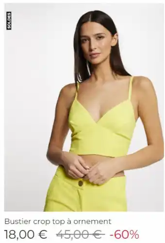 Morgan Bustier crop top à ornement offre