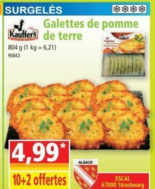 Norma Galettes de pomme de terre offre