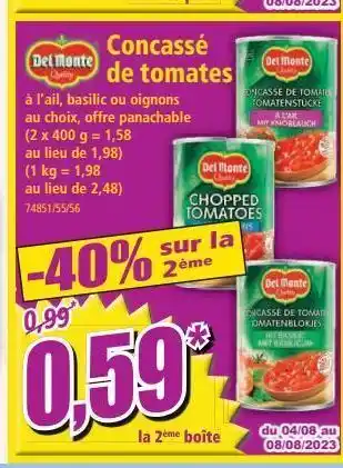 Norma Concassé de tomates offre