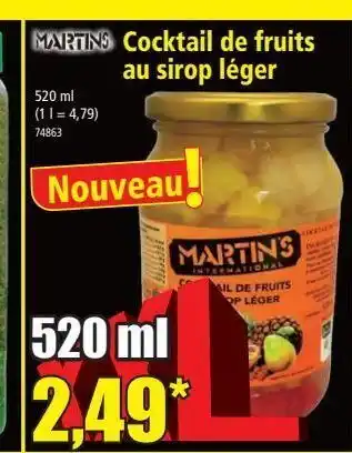 Norma Cocktail de fruits au sirop léger offre