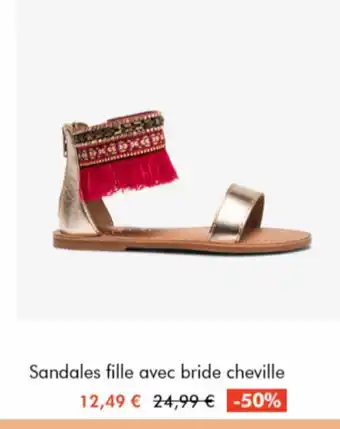 Gémo Sandales fille avec bride cheville offre
