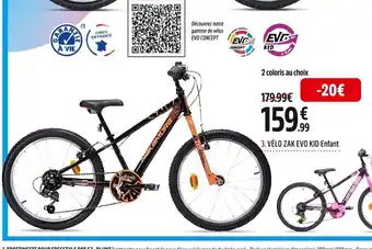 Intersport 3. VÉLO ZAK EVO KID Enfant offre