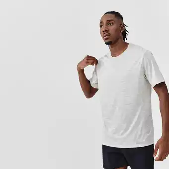 Decathlon T-shirt running respirant homme - dry+ gris granit offre
