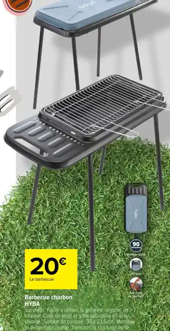 Carrefour Barbecue charbon HYBA offre