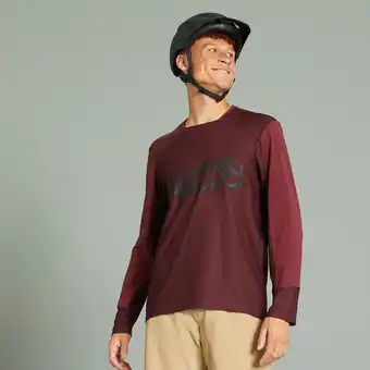 Decathlon Maillot manches longues velo vtt expl 100 bordeaux offre