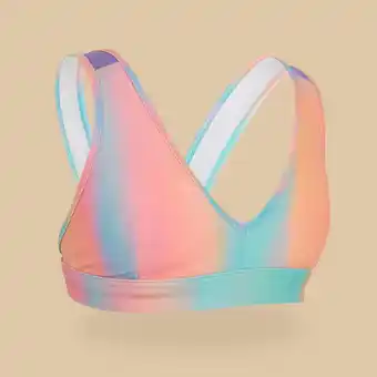 Decathlon Haut de maillot de bain fille lily 900 blur offre