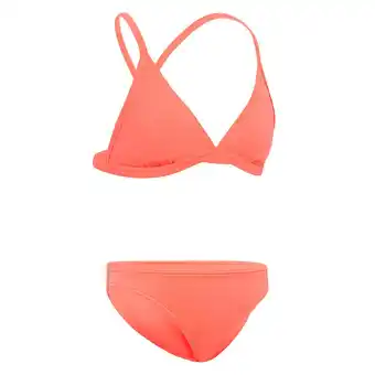 Decathlon Maillot de bain 2 pièces fille tamara 100 corail offre