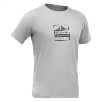 Decathlon Tee-shirt manches courtes de randonnée montagne - columbia tech trail grey offre