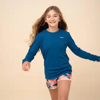 Decathlon Water tee shirt anti uv surf manches longues junior bleu offre