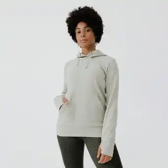 Decathlon Sweat à capuche running chaud femme - hood 500 kaki offre