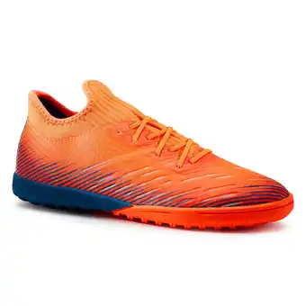 Decathlon Chaussures de football enfant a lacets clr turf tf orange offre