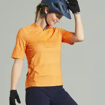 Decathlon Maillot manches courtes velo vtt expl 500 femme bleu offre